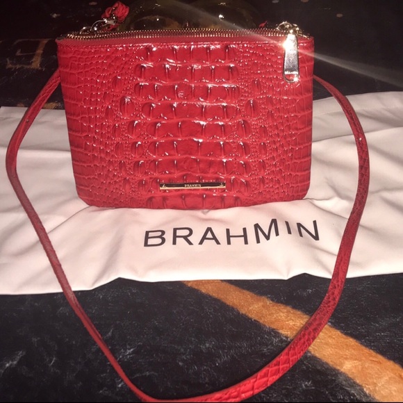 Brahmin Handbags - USED ONCE‼️ BRAHMIN Exclusive Perri Crossbody Exclusive Color:Carnation/Gold